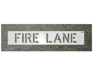 Fire Lane Stencil - 4"